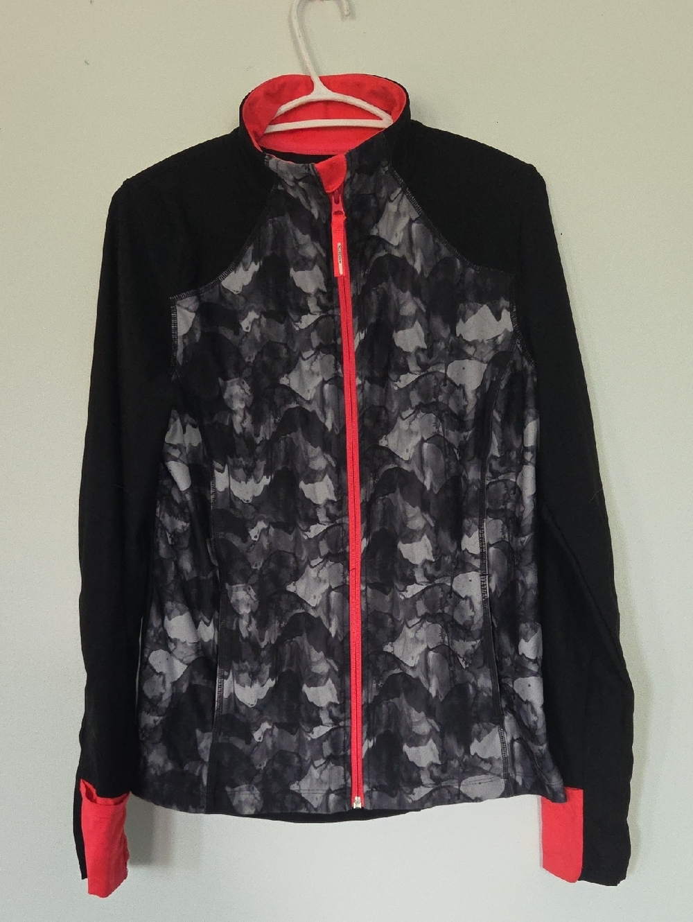 Mondetta Black & Pink Patterned Zip Utility Jacket